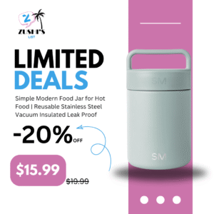 Simple Modern Food Jar for Hot Food | Reusable Stainless Steel Vacuum Insulated Leak Proof Lunch Storage for Smoothie Bowl, Soup, Oatmeal | Provision Collection | 12oz | Sea Glass Sage