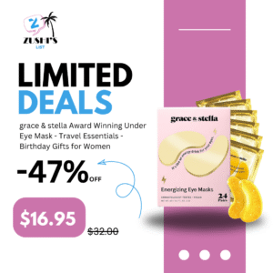 grace & stella Award Winning Under Eye Mask - Travel Essentials - Birthday Gifts for Women - Gel Eye Patches for Dark Circles, Puffy Eyes, Wrinkles, Undereye Bags - Vegan - Self Care (24 Pairs, Gold)