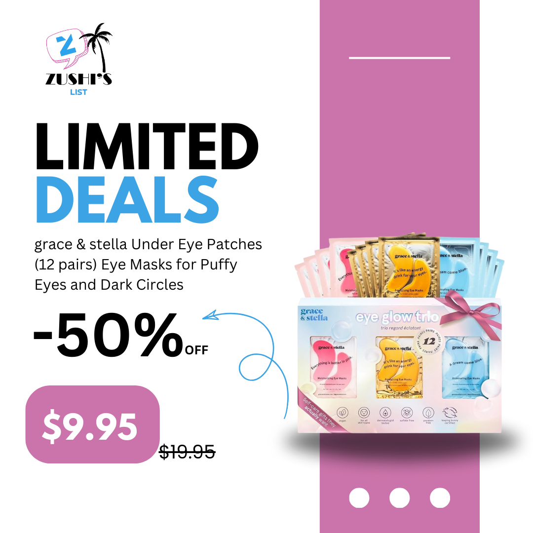 grace & stella Under Eye Patches (12 pairs) Eye Masks for Puffy Eyes and Dark Circles - Birthday Gifts for Women, Bachelorette Party Favors, Bridesmaid, Self Care and Relaxation Gifts for Her - Vegan