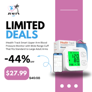 iHealth Track Smart Upper Arm Blood Pressure Monitor with Wide Range Cuff That fits Standard to Large Adult Arms, Bluetooth Compatible for iOS & Android Devices