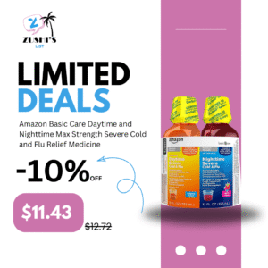 Amazon Basic Care Daytime and Nighttime Max Strength Severe Cold and Flu Relief Medicine, Combo Pack, Liquid Medication for Day and Night, Original and Berry, 24 fl oz (Pack of 1)