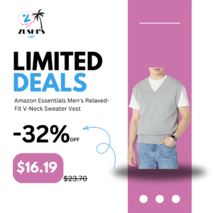 Amazon Essentials Men's Relaxed-Fit V-Neck Sweater Vest