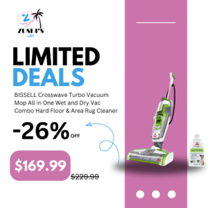 BISSELL Crosswave Turbo Vacuum Mop All in One Wet and Dry Vac Combo Hard Floor & Area Rug Cleaner, 3888A