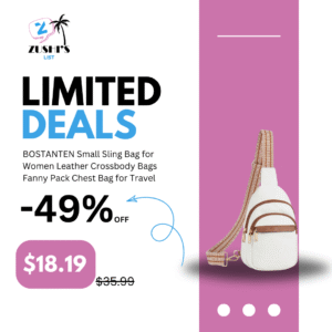 BOSTANTEN Small Sling Bag for Women Leather Crossbody Bags Fanny Pack Chest Bag for Travel