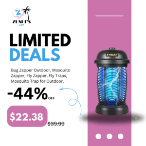 Bug Zapper Outdoor, Mosquito Zapper, Fly Zapper, Fly Traps, Mosquito Trap for Outdoor, 3 Prong Plug, ABS Plastic Outer
