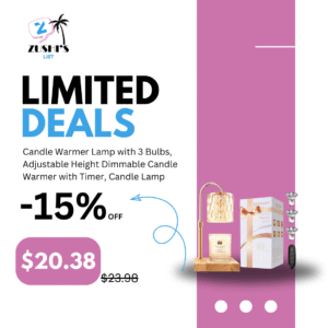 Candle Warmer Lamp with 3 Bulbs, Adjustable Height Dimmable Candle Warmer with Timer, Candle Lamp with Charming Gift Box Ribbon,Birthday Gifts for Women Mom, House Warming Gifts New Home Decor