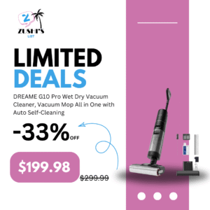 DREAME G10 Pro Wet Dry Vacuum Cleaner, Vacuum Mop All in One with Auto Self-Cleaning, Floor Cleaner Machine for Hard Floor, 35 Mins Runtime, Edge Cleaning, Self-Propelled Vacuum Mop Combo