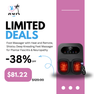 Foot Massager with Heat and Remote, Shiatsu Deep Kneading Feet Massager for Plantar Fasciitis & Neuropathy, Foot Warmer, Gifts for Mom Women Men Dad, Fits Up to Men Size 12