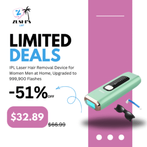 IPL Laser Hair Removal Device for Women Men at Home, Upgraded to 999,900 Flashes Permanent for Facial Legs Arms Bikini Line Whole Body Treatment