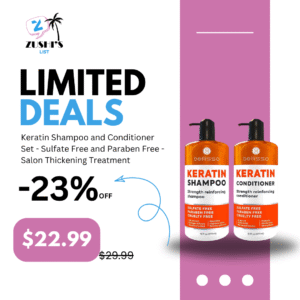 Keratin Shampoo and Conditioner Set - Sulfate Free and Paraben Free - Salon Thickening Treatment for Dry, Damaged, Curly, Frizzy, Straight or Color Treated Hair - Anti Frizz Formula for Women and Men