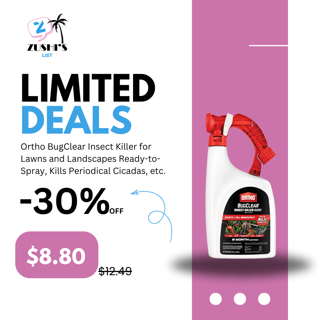 Ortho BugClear Insect Killer for Lawns and Landscapes Ready-to-Spray, Kills Periodical Cicadas, Mosquitoes, Ants, Spiders, Fleas, Ticks and More, 32 oz.