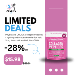 Physician's CHOICE Collagen Peptides - Hydrolyzed Protein Powder for Hair, Skin, Joints - Grass Fed, Non-GMO