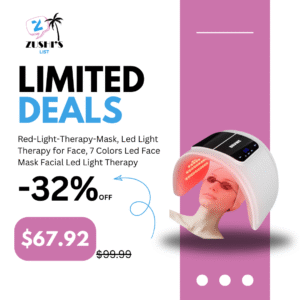 Red-Light-Therapy-Mask, Led Light Therapy for Face, 7 Colors Led Face Mask Facial Led Light Therapy Tool Skin Care Equipment at Home, Facial Neck Body Hand Beauty Mask