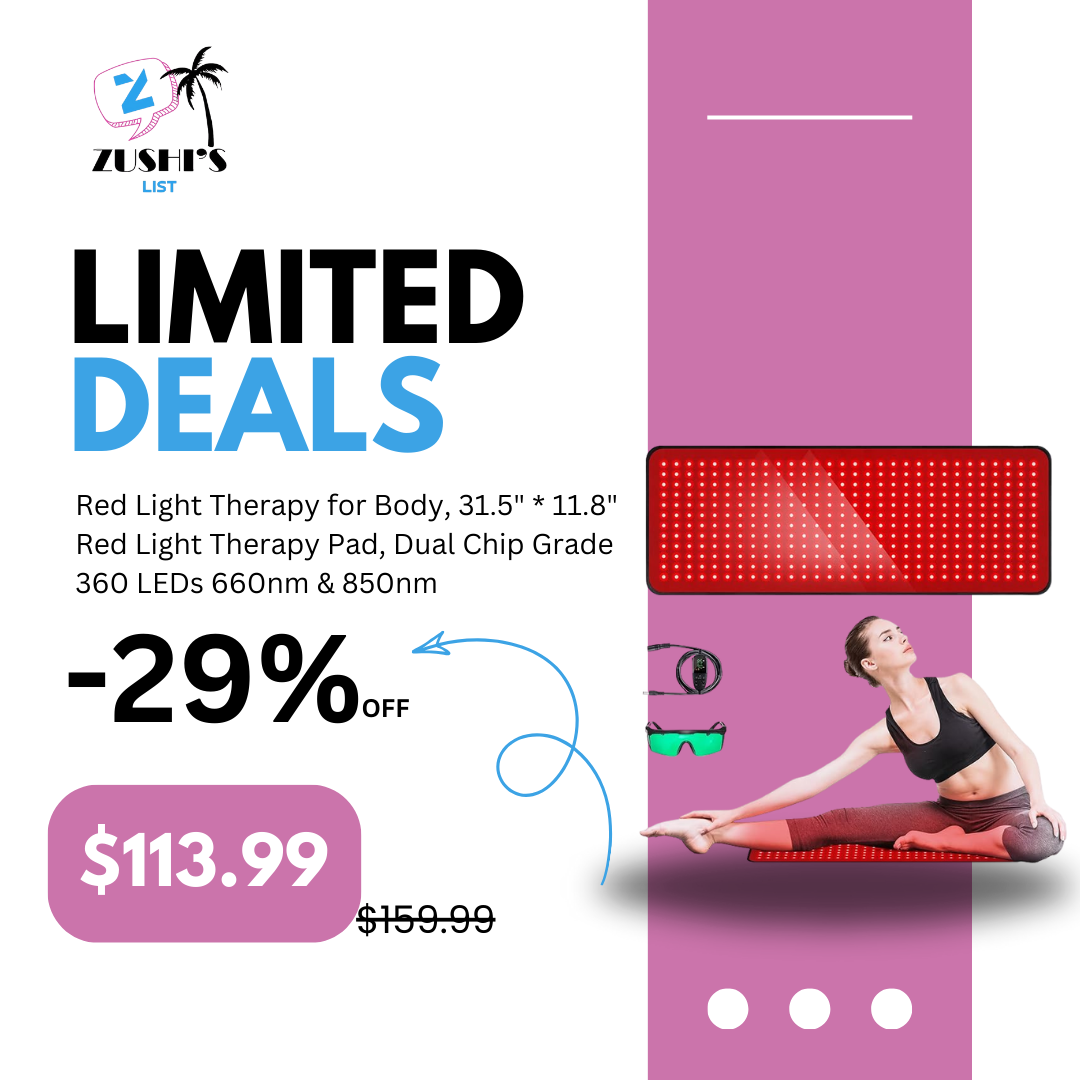 Red Light Therapy for Body, 31.5" * 11.8" Red Light Therapy Pad, Dual Chip Grade 360 LEDs 660nm & 850nm Infrared Light Therapy for Body Back Waist Shoulder Knee Joint Pain Relief, Gift for Women Men