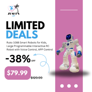 Ruko 1088 Smart Robots for Kids, Large Programmable Interactive RC Robot with Voice Control, APP Control, Present for 4 5 6 7 8 9 Years Old Kids Boys and Girls