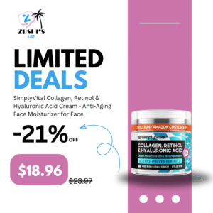 SimplyVital Collagen, Retinol & Hyaluronic Acid Cream - Anti-Aging Face Moisturizer for Face, Firming Skin Care Neck & Décolleté - Made in USA, Daily Moisturizer Face Cream Day & Night - 1.7 fl.oz.