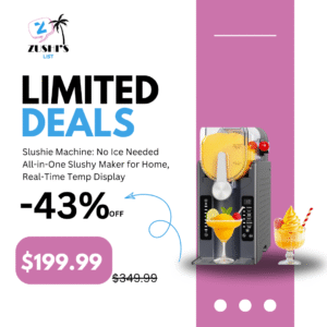 Slushie Machine: No Ice Needed All-in-One Slushy Maker for Home, Real-Time Temp Display, Auto-Clean, 6 Preset | Frozen Margaritas, Cocktails, Frappés, Ice Cream, Smoothies, Milkshakes,Summer Parties