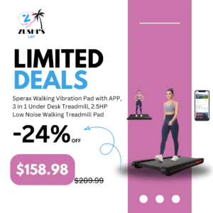 Sperax Walking Vibration Pad with APP, 3 in 1 Under Desk Treadmill, 2.5HP Low Noise Walking Treadmill Pad with Remote Control,Portable Treadmills for Home Office