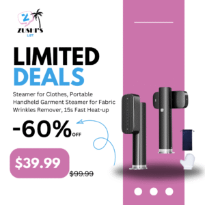Steamer for Clothes, Portable Handheld Garment Steamer for Fabric Wrinkles Remover, 15s Fast Heat-up, 90ml Water Tank with Heat-Resistant Gloves, Convenient clothes steamer for Home, Office and Travel
