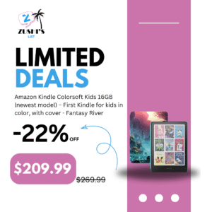 Amazon Kindle Colorsoft Kids 16GB (newest model) – First Kindle for kids in color, with cover - Fantasy River