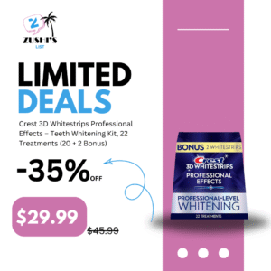 Crest 3D Whitestrips Professional Effects – Teeth Whitening Kit, 22 Treatments (20 + 2 Bonus), Each with 1 Upper/1Lower, 44 Strips – Crest 3DWhite Teeth Whitening Strips