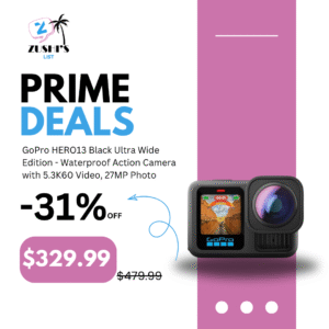 GoPro HERO13 Black Ultra Wide Edition - Waterproof Action Camera with 5.3K60 Video, 27MP Photo, Boosted 177-degree FOV + Compatability with HB-Series Lenses