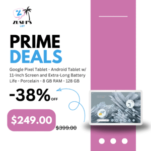 Google Pixel Tablet - Android Tablet with 11-Inch Screen and Extra-Long Battery Life - Porcelain - 8 GB RAM - 128 GB