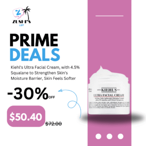 Kiehl's Ultra Facial Cream, with 4.5% Squalane to Strengthen Skin's Moisture Barrier, Skin Feels Softer and Smoother, Long-Lasting Hydration, Easy and Fast-Absorbing, Suitable for All Skin Types