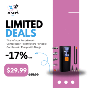 Tire Inflator Portable Air Compressor,Tire Inflators Portable Cordless Air Pump with Gauge for Car tires 20000mAh and 150PSI Digital LCD for Car,Motorcycle,Bike Tires and Balls