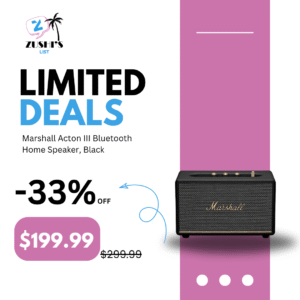 Marshall Acton III Bluetooth Home Speaker, Black