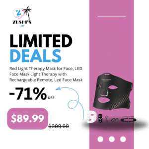 Red Light Therapy Mask for Face, LED Face Mask Light Therapy with Rechargeable Remote, Led Face Mask Light Therapy, Light Black