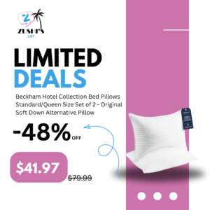 Beckham Hotel Collection Bed Pillows Standard/Queen Size Set of 2 - Original Soft Down Alternative Pillow for Sleeping - Soft Support for Back, Stomach or Side Sleepers