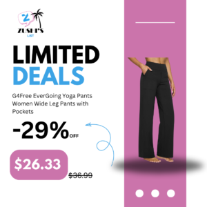 G4Free EverGoing Yoga Pants Women Wide Leg Pants with Pockets High Waist Stretch Dress Casual Sweatpants Petite/Regular/Tall