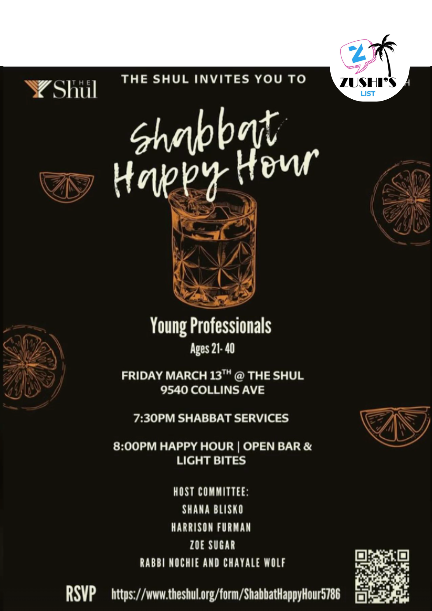 shabbat happy hour