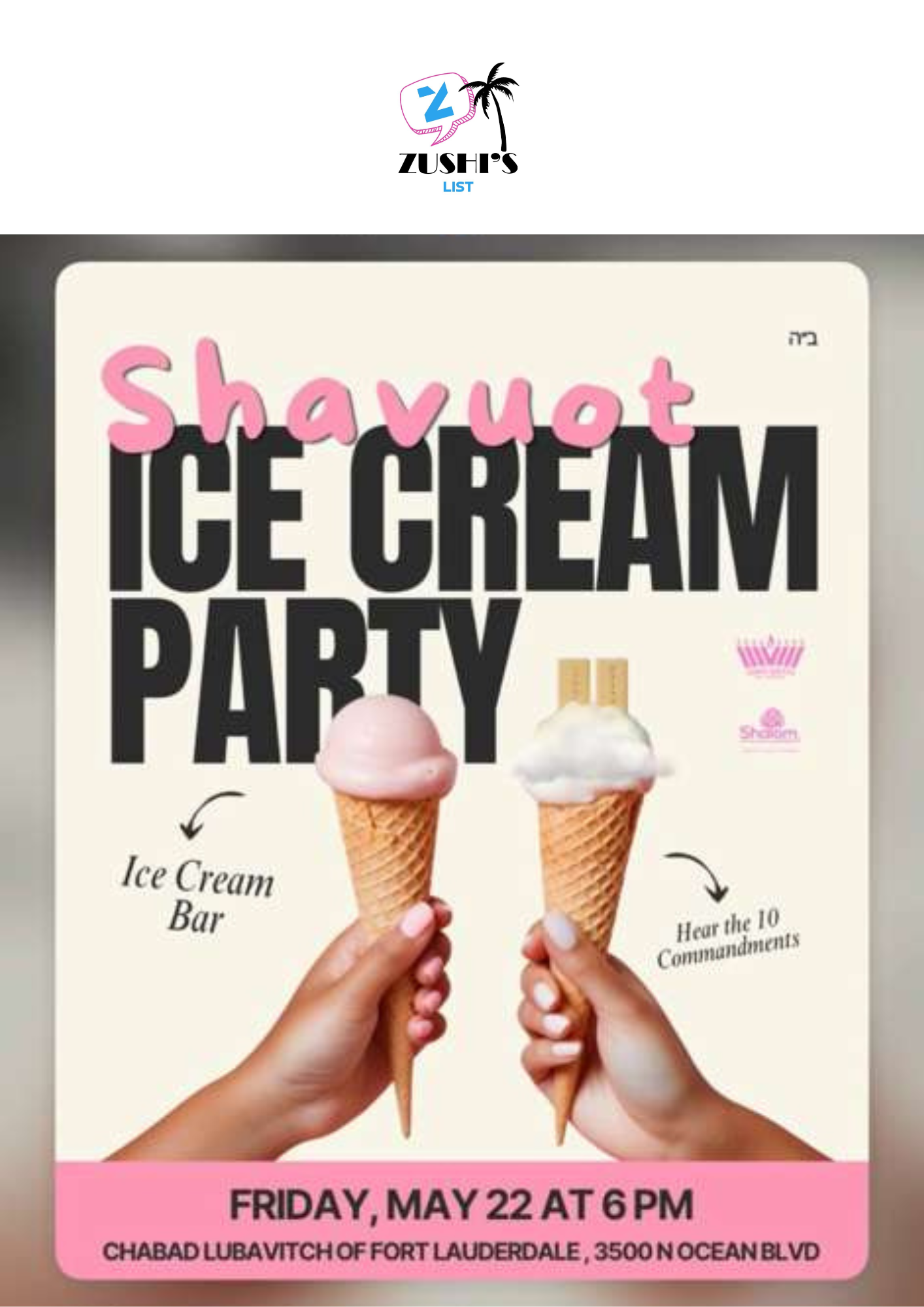 Shavout Ice cream Party