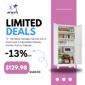 71" Tall Metal Storage Cabinet