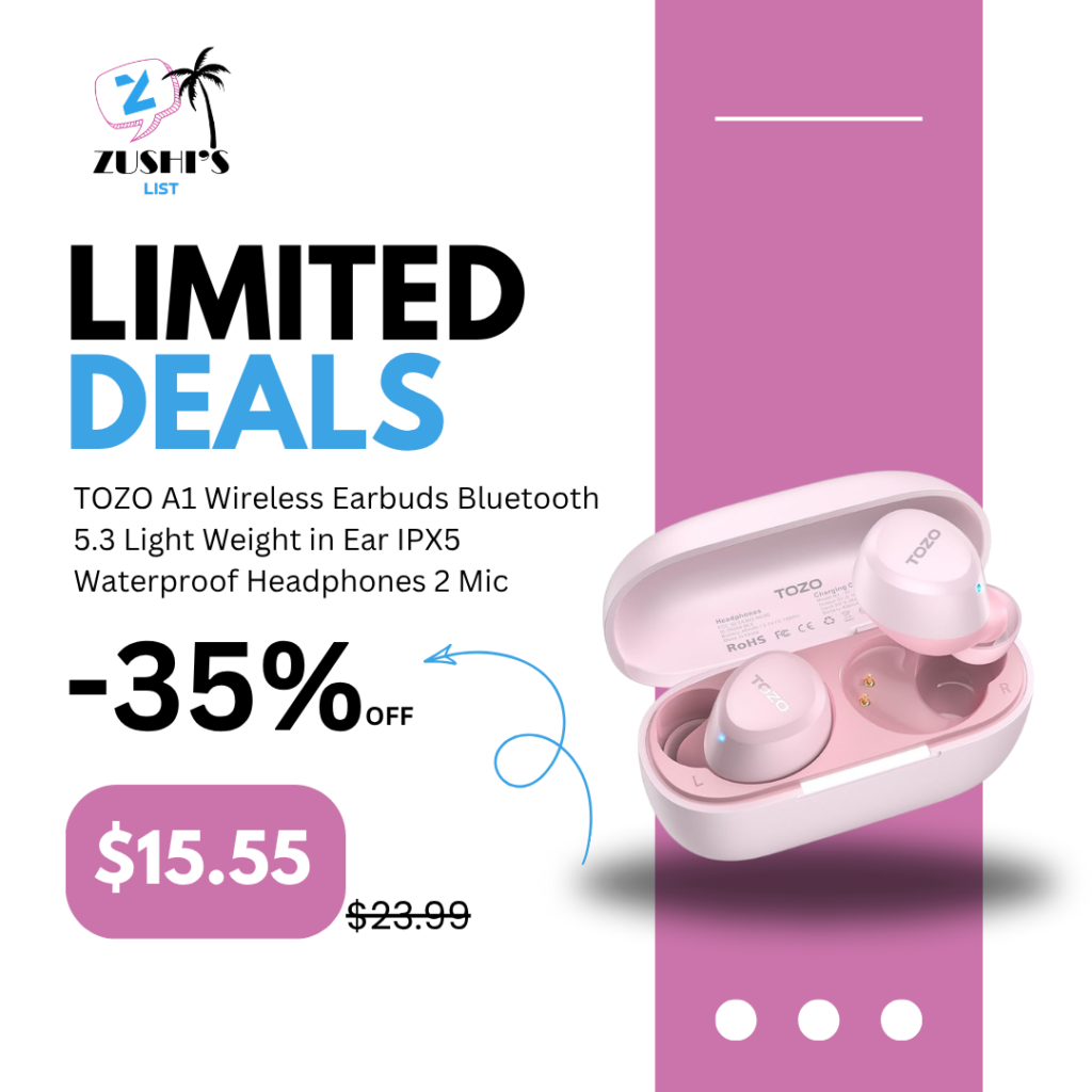 TOZO A1 Wireless Earbuds Bluetooth