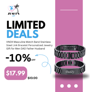 VNOX Masculine Watch Band