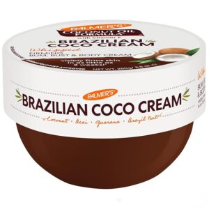 Palmer's Firming Body Cream, Brazilian Coco Coconut Oil Formula (8.8 Fl Oz) | Whipped Bum, Bust & Body Cream, Helps with Skin Tightening, Firming, Guarana, Acai+Brazil Nut, Deep Hydration, 48hr Moisture