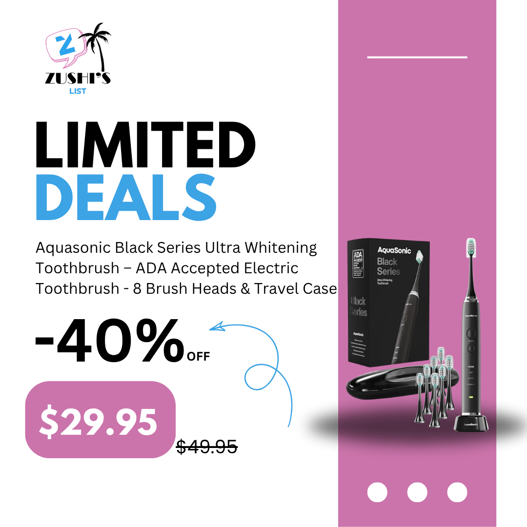 Aquasonic Black Series Ultra Whitening Toothbrush