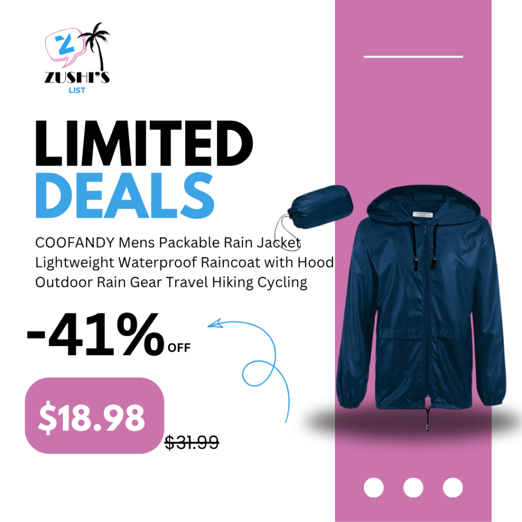 Packable Rain Jacket Lightweight