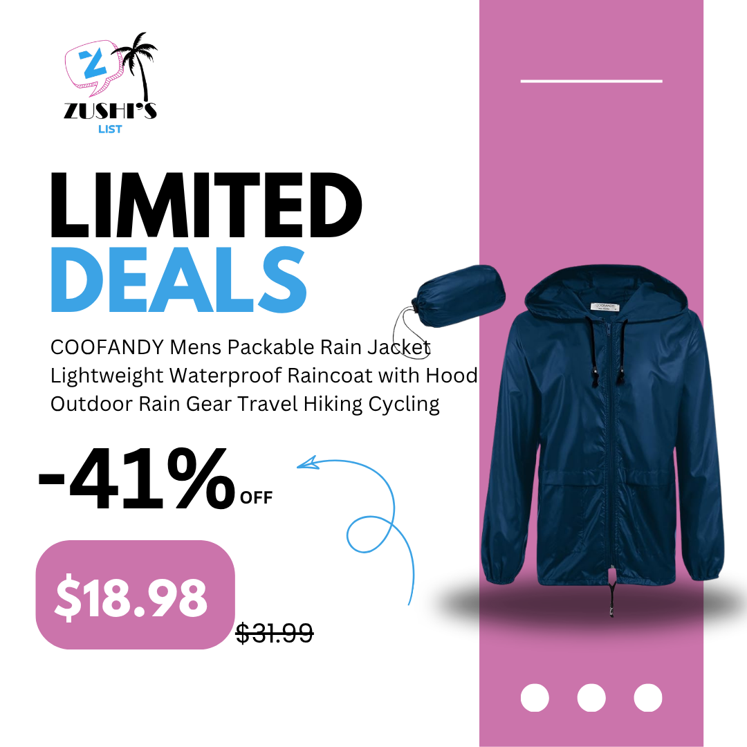 Packable Rain Jacket Lightweight
