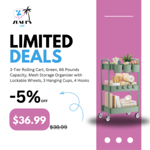 3-Tier Rolling Cart