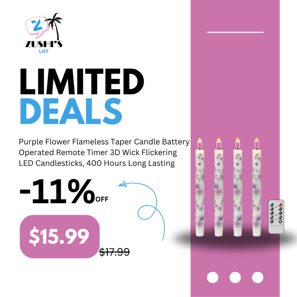 Flameless Taper Candle