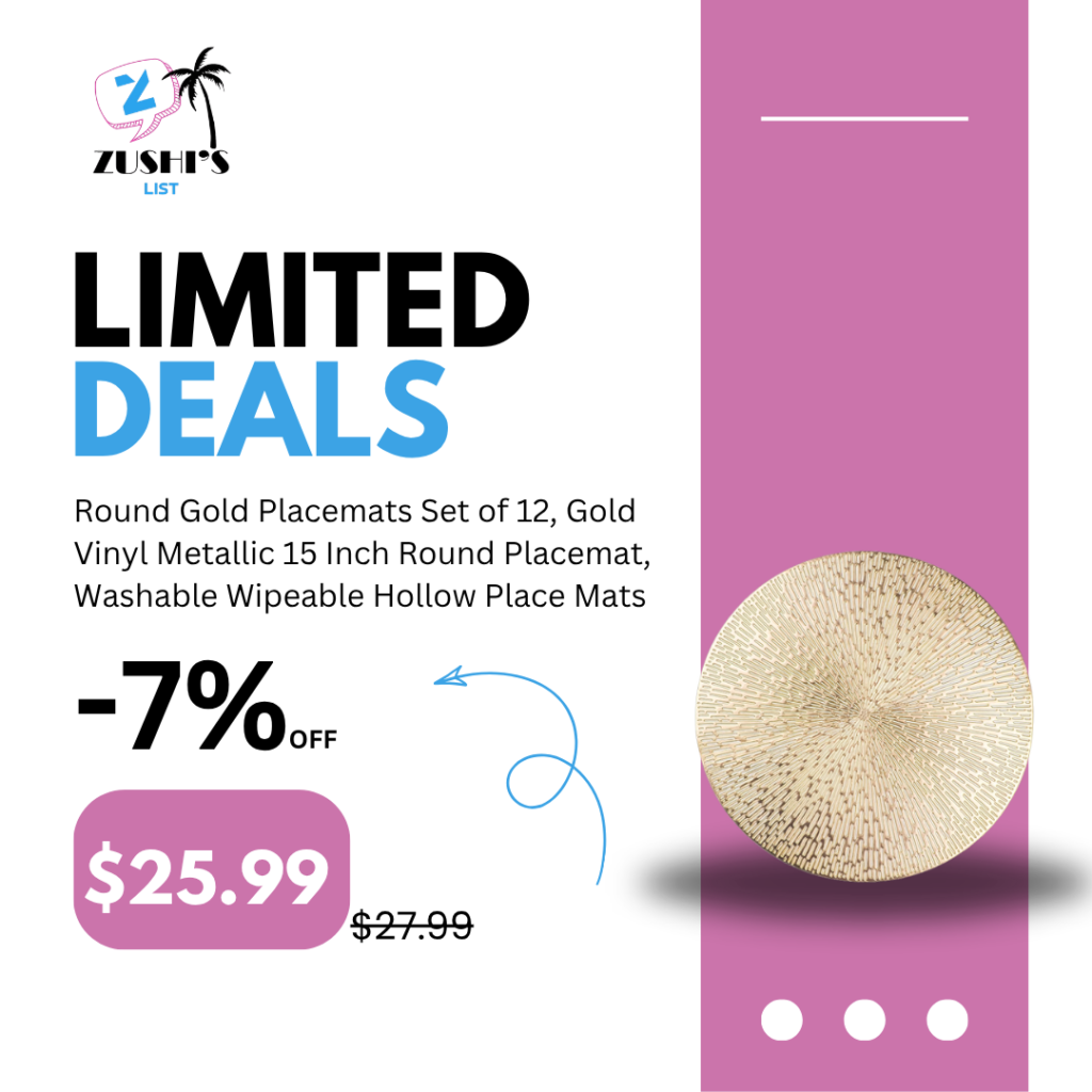 Round Gold Placemats